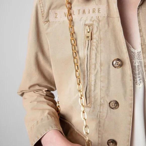 NWT $398 Zadig & Voltaire Kid Cotton Good Vibes Jacket